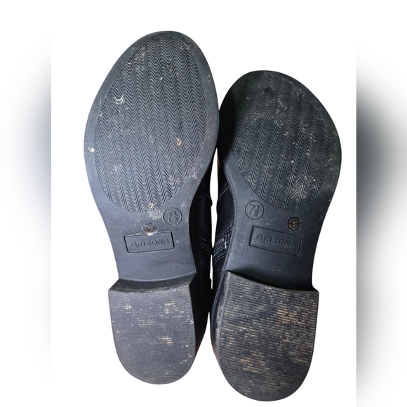 Arizona Women's Faux Leather Riding Boots Black Brown Size 7.5 - Picture 9 of 9